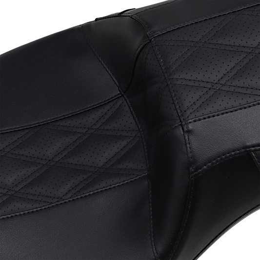 Le Pera Outcast Daddy Long Legs Diamond Inlay Seat fits 2008-2024 Harley Touring