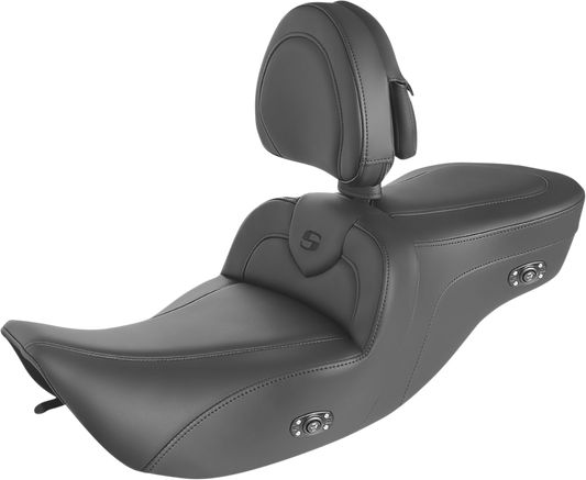 Saddlemen Heated Roadsofa Seat w/ Backrest for 1997-2007 Harley Road King FLHX