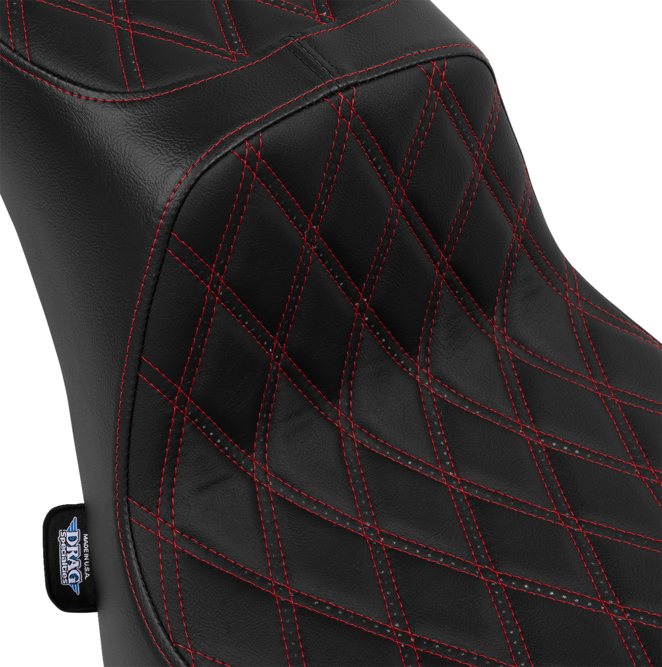 Drag Specialties Predator Red Diamond Seat 2000-2017 Harley Softail FLST FXST