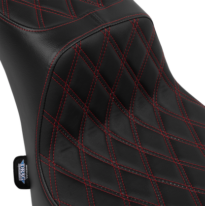 Drag Specialties Predator Red Diamond Seat 2000-2017 Harley Softail FLST FXST