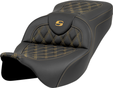 Saddlemen Roadsofa Gold Lattice Stitch Gel Seat fits 2008-2025 Harley Touring