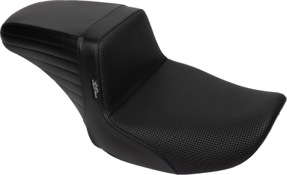 Le Pera Kickflip Basketweave Seat for 2023-2025 Harley Touring Road Street Glide