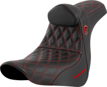Saddlemen SDC Pro Series Red Lattice Seat & Backrest 2018-26 Harley Softail FXLR