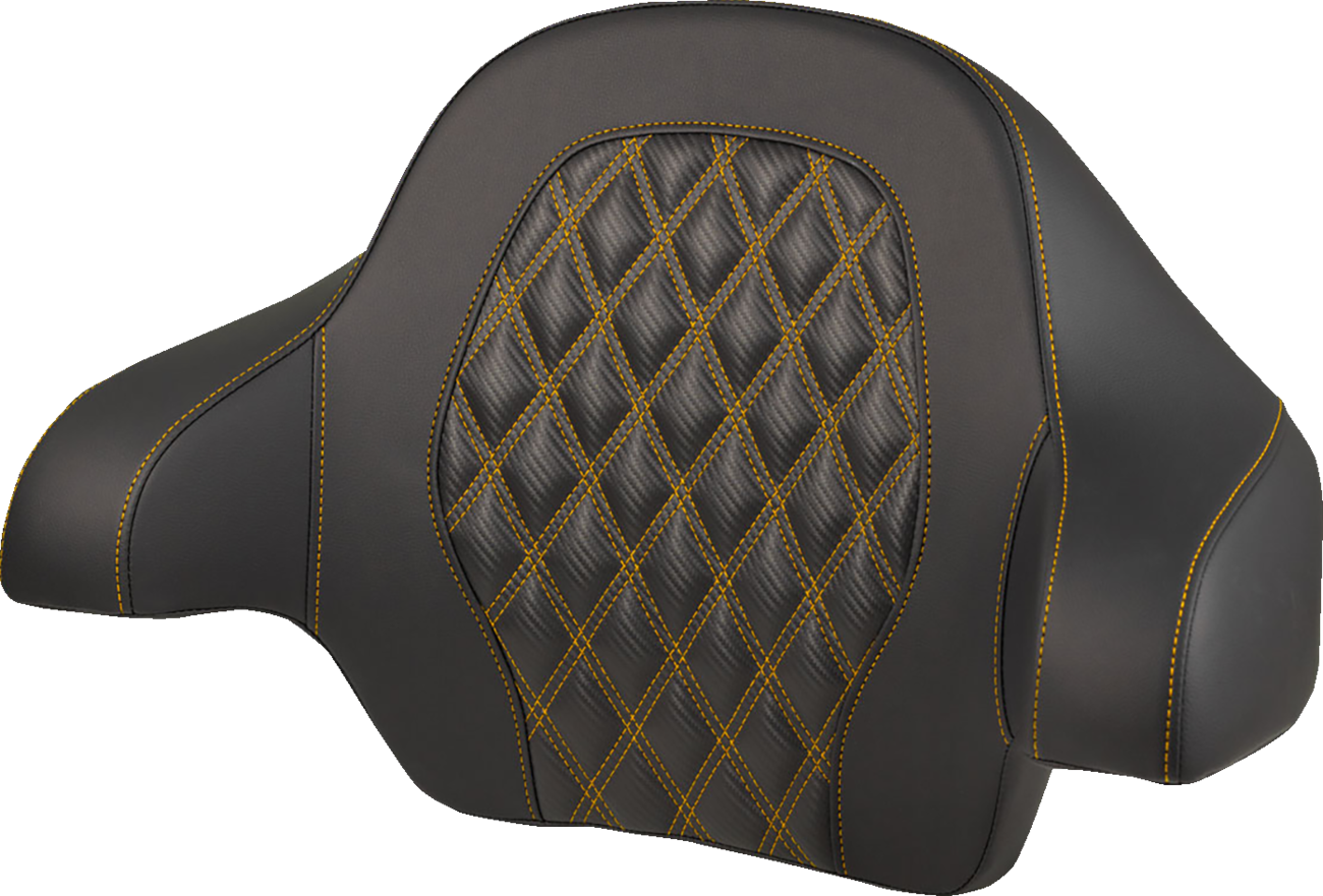 Saddlemen Gold Carbon Lattice Tour Pak Backrest Pad for 2014-2025 Harley Touring