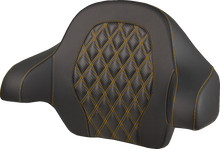 Saddlemen Gold Carbon Lattice Tour Pak Backrest Pad for 2014-2025 Harley Touring