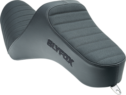 Slyfox Highnoon Black Classic Stitch 2 Up Seat for 2004-2022 Harley Sportster