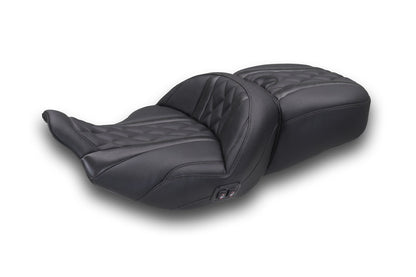 Mustang Super Tour Diamond Heated Seat for 2023-2026 Harley Road Street Glide