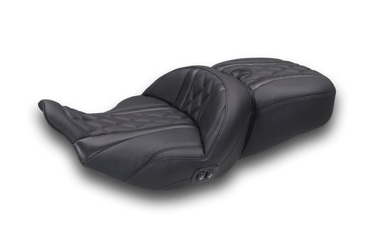 Mustang Super Tour Diamond Heated Seat for 2023-2026 Harley Road Street Glide
