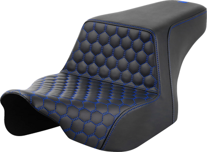 Saddlemen Step Up Blue Honeycomb Gelcore Seat fits 2023-2026 Harley Touring FLHX