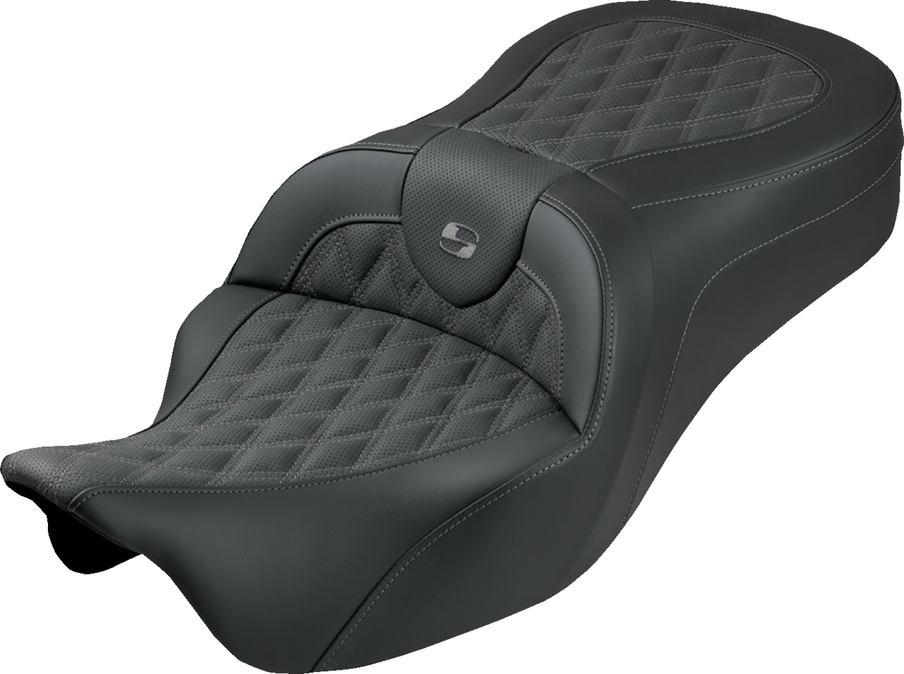 Saddlemen Roadsofa King Gray Lattice Gel Seat fits 2008-2025 Harley Touring