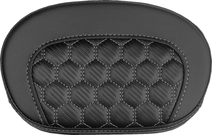 Saddlemen Mini Contour Silver Carbon Honeycomb Sissy Bar Backrest Pad for Harley