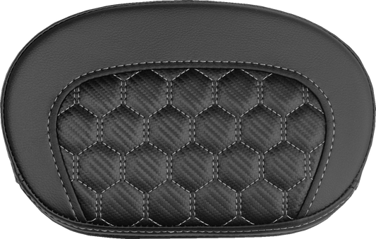 Saddlemen Mini Contour Silver Carbon Honeycomb Sissy Bar Backrest Pad for Harley