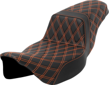 Saddlemen Step Up Extended Orange Lattice Gel Seat fits 2008-2025 Harley Touring