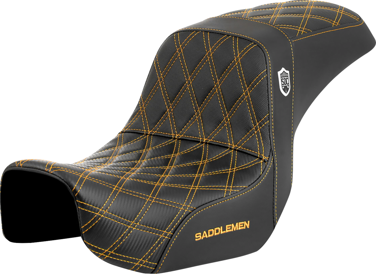 Saddlemen SDC Pro Series Gold Lattice Gelcore Seat for 2006-2017 Harley Dyna FXD