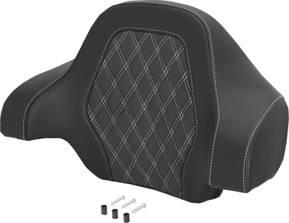 Saddlemen White Lattice Deluxe Sissy Bar Tour Pack Backrest Pad for Harley