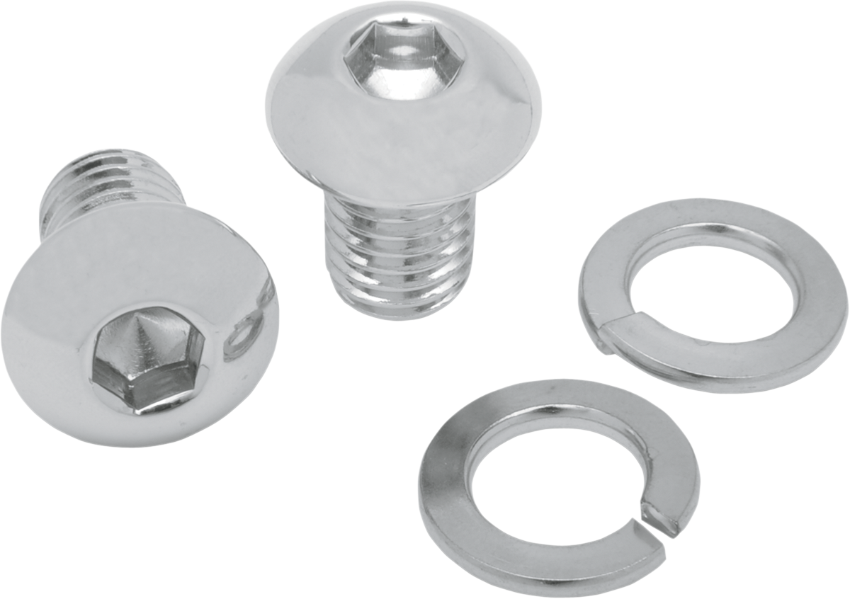 Mustang Chrome 1/2"-13 Rear Seat Mounting Bolts fits 1986-2007 Harley Softail