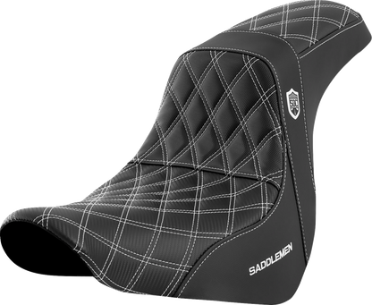 Saddlemen SDC Pro Series White Lattice Seat fits 2018-2026 Harley Low Rider FXLR