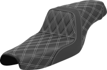 Saddlemen Step Up White Lattice Gel Seat fits 2004-2022 Harley Sportster 3.3Gal
