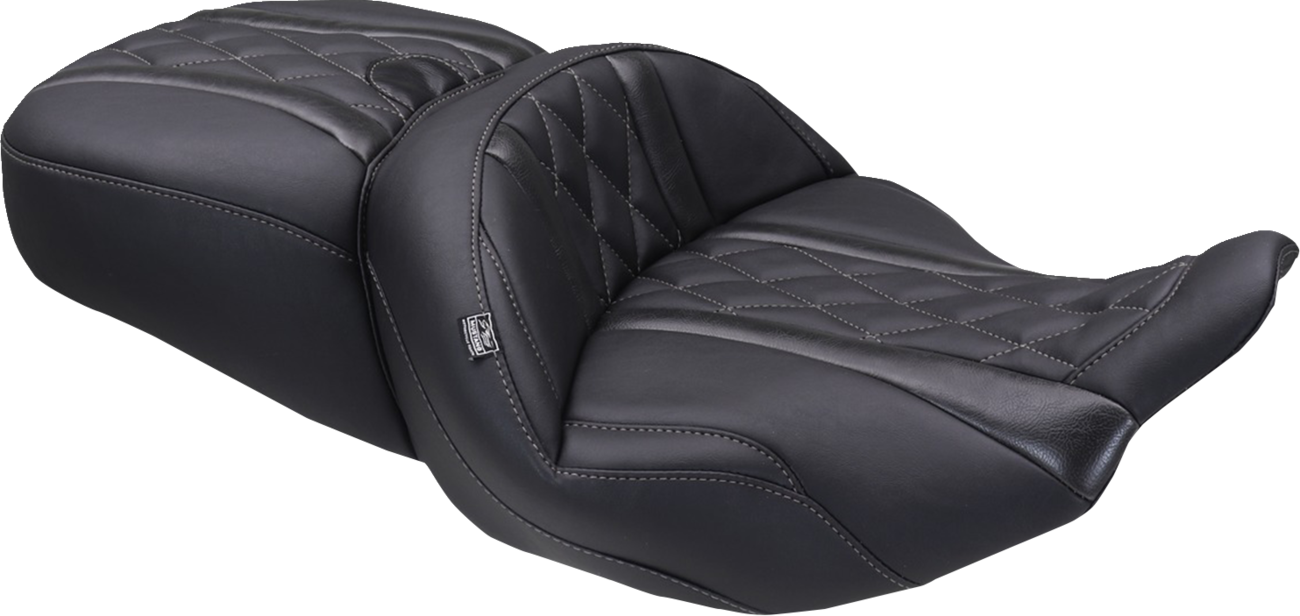 Mustang Deluxe Tour Gray Diamond Stitch Seat fits 2023-2025 Harley Touring FLHX