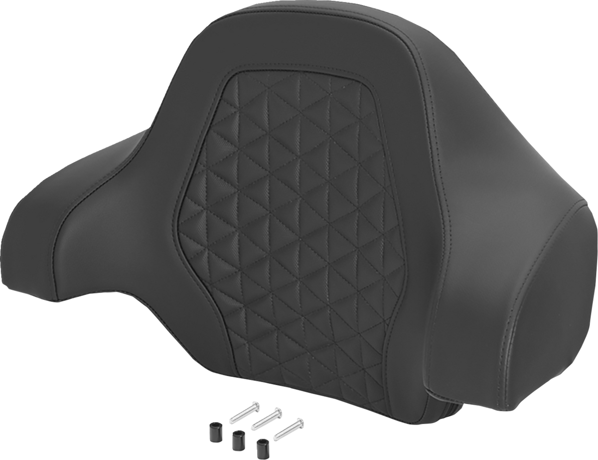 Saddlemen Black Tri Gripper Deluxe Sissy Bar Tour Pack Backrest Pad for Harley