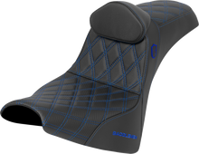 Saddlemen SDC Blue Lattice Seat & Backrest for 2018-26 Harley Softail FXBB FXST