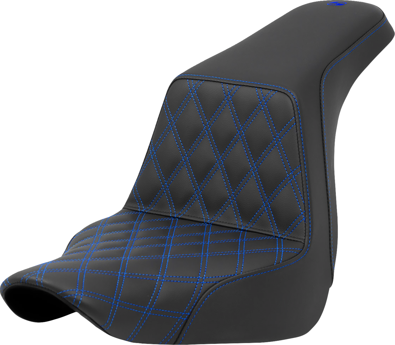 Saddlemen Step Up Blue Lattice Gel Seat for 2018-25 Harley Low Rider Sport Glide
