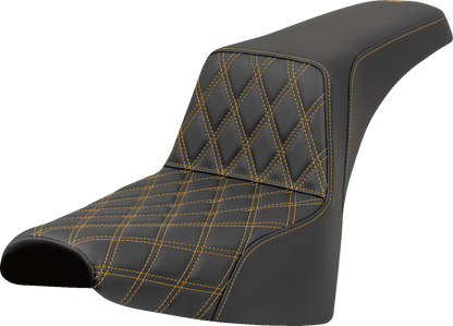 Saddlemen Step-Up Gold Lattice Gel Seat fits 2018-2025 Harley Softail Street Bob
