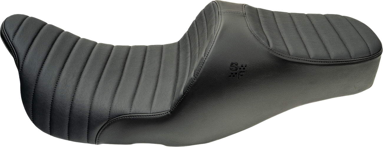 Slyfox Chariot Black Classic Stitch Seat fits 2009-2025 Harley Touring FLH FLT
