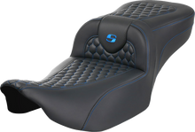 Saddlemen Roadsofa Blue Honeycomb Extended Gel Seat for 2023-2026 Harley Touring