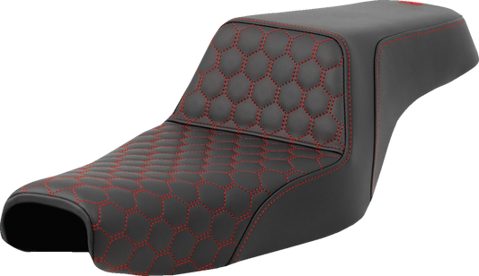 Saddlemen Step Up Red Honeycomb Gelcore Seat fits 2004-2022 Harley Sportster