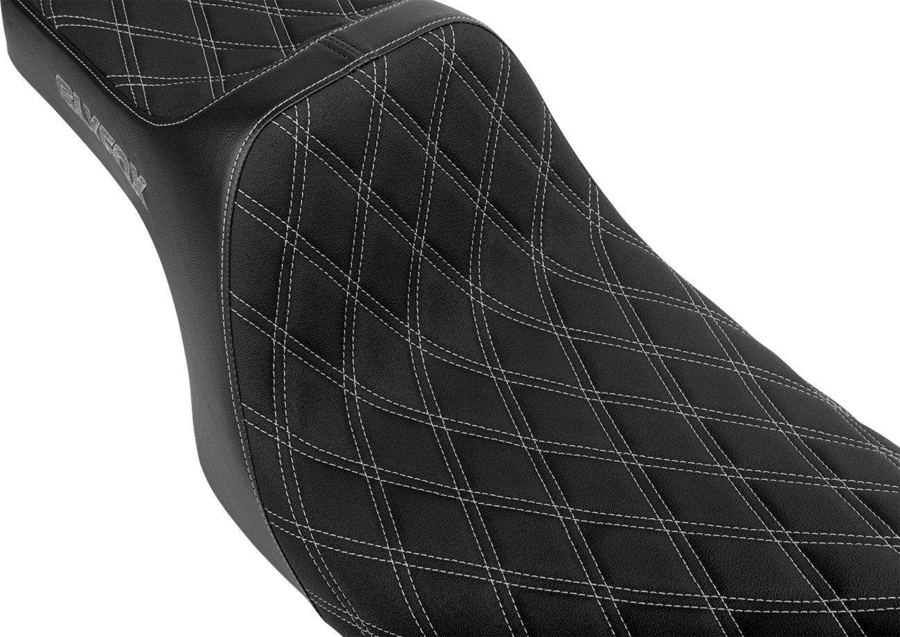 Slyfox High Noon Silver Diamond Stitch Seat fits 2008-2025 Harley Touring FLTR