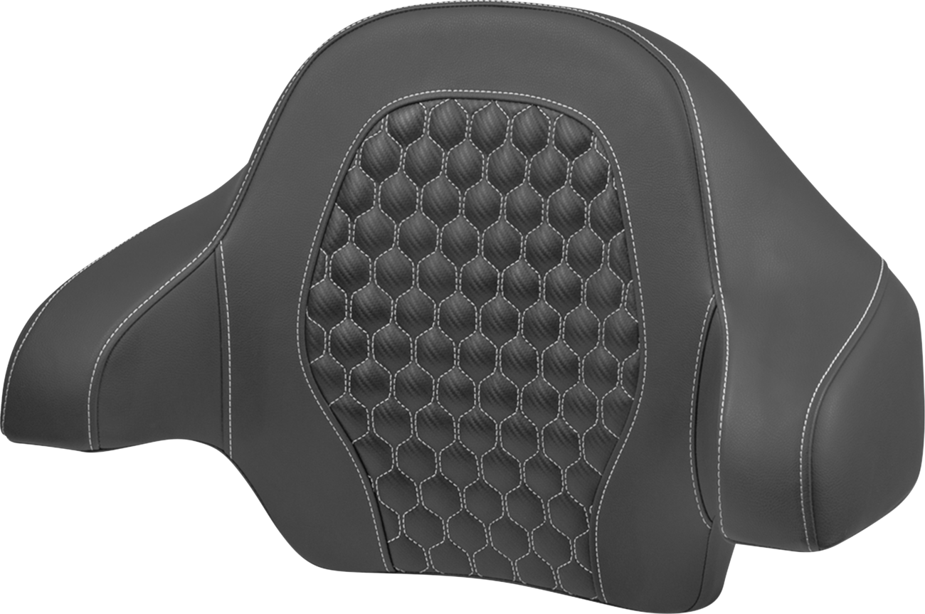 Saddlemen Tour Pack White Honeycomb Backrest Pad 14-24 Harley Electra Glide Low