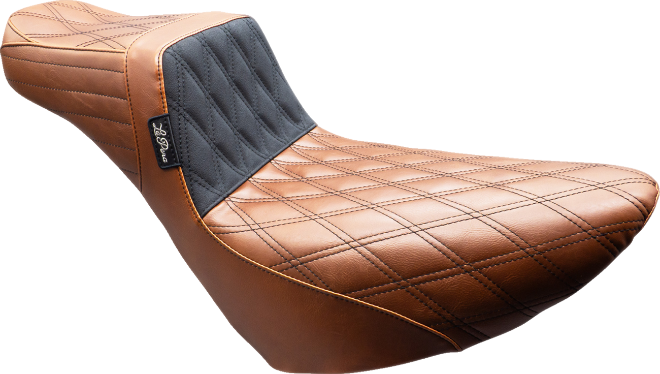 Le Pera Brown Tailwhip Daddy Long Leg Grip Seat for 2018-25 Harley Softail FXLR