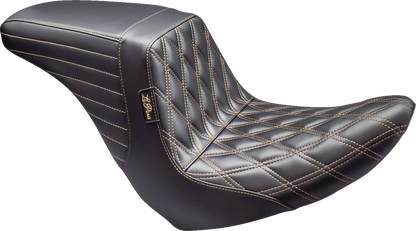 Le Pera Kickflip Double Diamond Seat with Chestnut Thread 2018-2026 Harley FXLRS