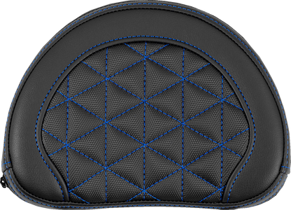 Saddlemen Contour Blue Tri Gripper Stitch Sissy Bar Backrest Pad for Harley