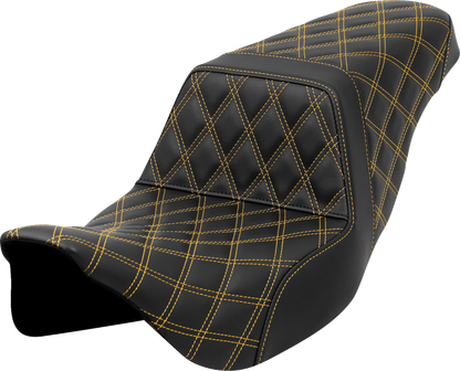 Saddlemen Step Up Gold Full Lattice Gelcore Seat fits 2008-2024 Harley Touring