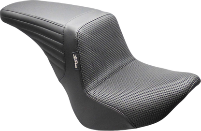 Le Pera Kickflip Upfront Basketweave Seat for 2018-2026 Harley Softail FXBB FXST