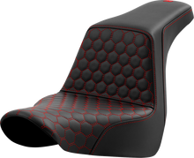 Saddlemen Step Up Red Honeycomb Gel Seat fits 2018-2026 Harley Softail Low Rider