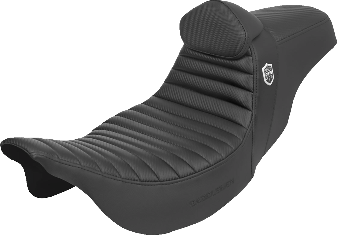 Saddlemen Pro Series SDC T&R Carbon Gel Seat & Backrest 2008-2025 Harley Touring