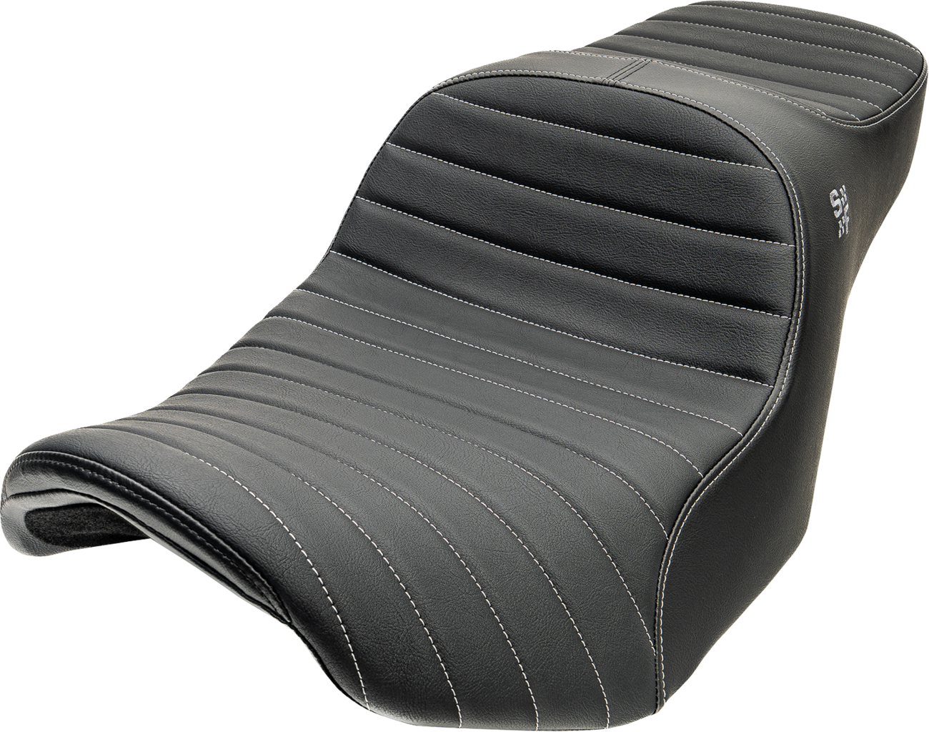 Slyfox Chariot Silver Classic Stitch Seat fits 2009-2025 Harley Touring FLH FLT