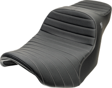 Slyfox Chariot Silver Classic Stitch Seat fits 2009-2025 Harley Touring FLH FLT