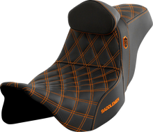 Saddlemen SDC Pro Series Orange Lattice Seat & Backrest 2008-2025 Harley Touring