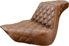 Saddlemen Brown Step-Up Lattice Gel Seat fits 2018-2026 Harley Fat Boy Breakout