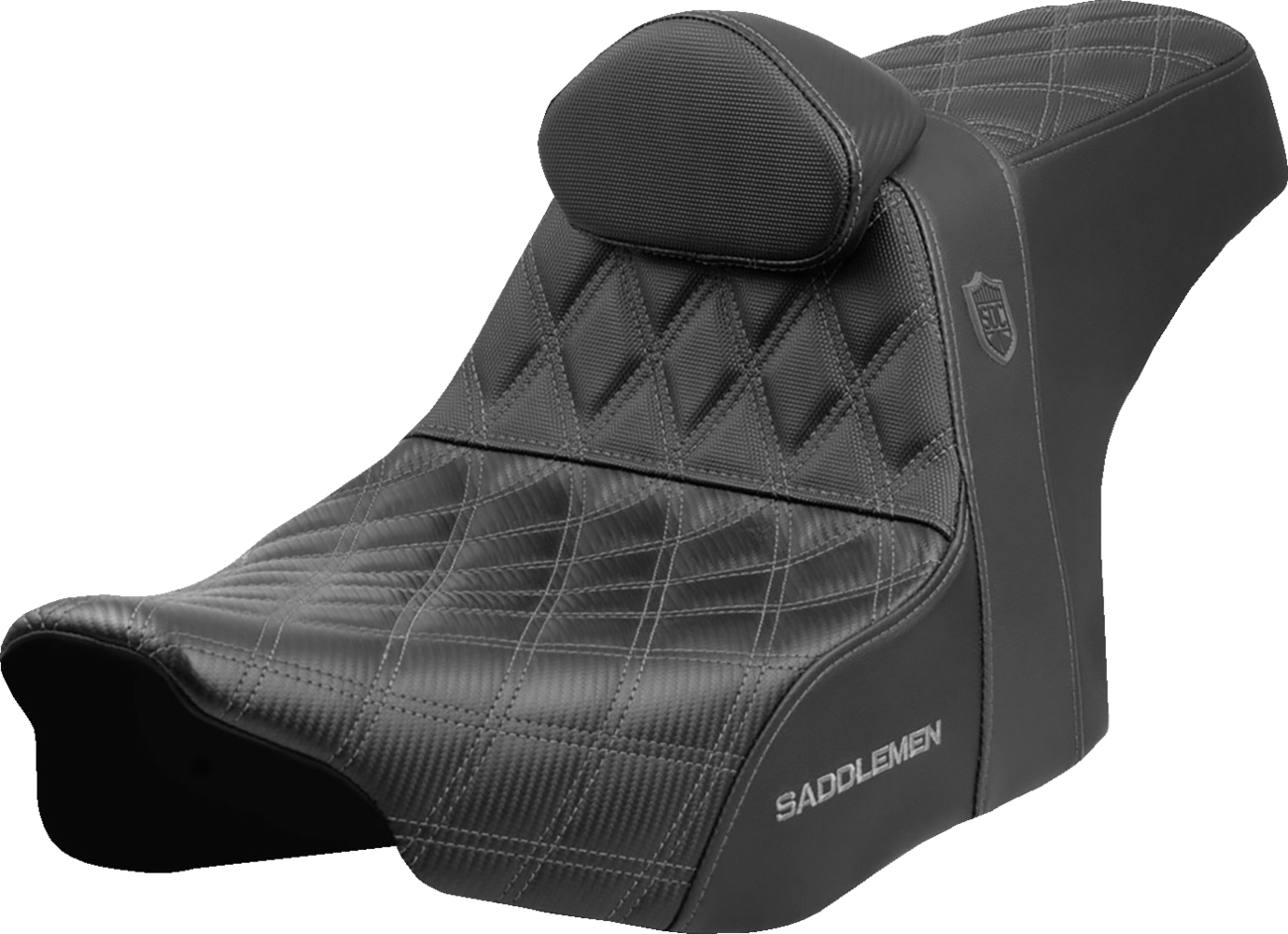 Saddlemen SDC Pro Series Gray Lattice Seat & Backrest for 2023-25 Harley Touring