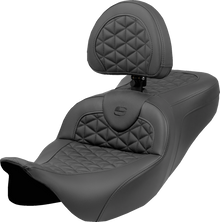 Saddlemen Roadsofa Tri Gripper Motorcycle Seat for 2008-2025 Harley Touring