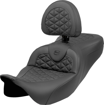 Saddlemen Roadsofa Tri Gripper Motorcycle Seat for 2008-2025 Harley Touring