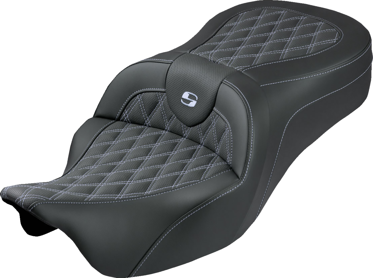 Saddlemen Roadsofa King Silver Lattice Gel Seat fits 2008-2025 Harley Touring