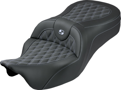 Saddlemen Roadsofa King Silver Lattice Gel Seat fits 2008-2025 Harley Touring