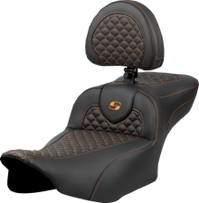 Saddlemen Extended Reach Roadsofa Orange Stitch Seat for 2023-26 Harley Touring