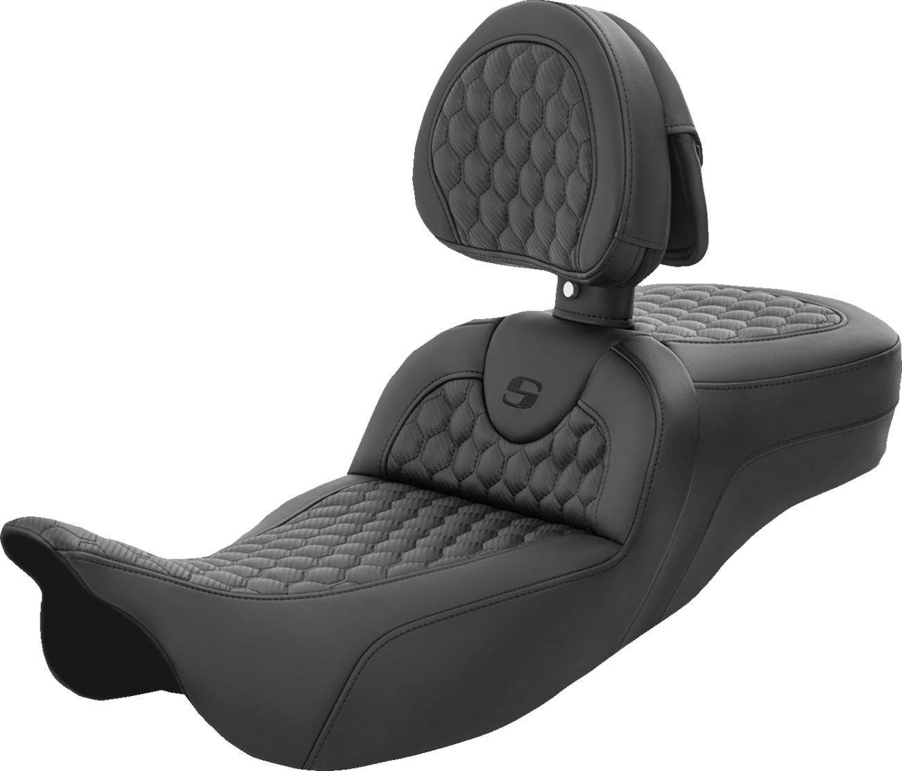 Saddlemen Roadsofa Honeycomb Extended Reach Seat & Backrest 08-24 Harley Touring